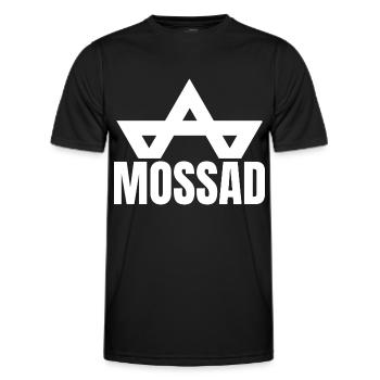 Mossad Israel Israeli Intelligence Tel Aviv - Men's Functional T-Shirt - black - Front - AI Model Male 178 dark (178cm)