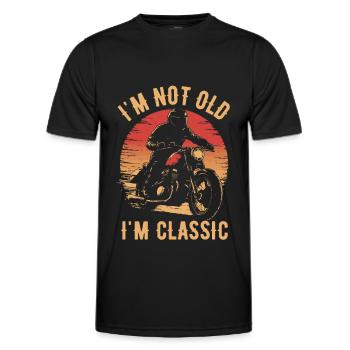 Moto Vintage Pensionato Pensionato - Maglietta sportiva per uomo - nero - Fronte - AI Model Male 178 dark (178cm)