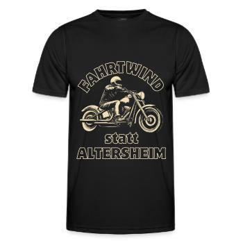 Motorcycle Vintage Retiree Retirement - Men's Functional T-Shirt - black - Front - AI Model Male 178 dark (178cm)