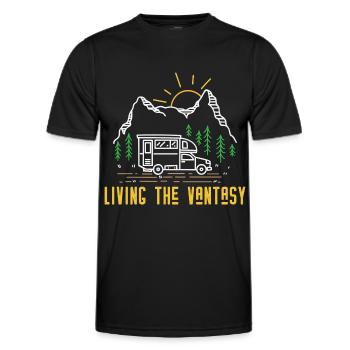 Camping Life - Camper Camper In Camper Camper - Men's Functional T-Shirt - black - Front - AI Model Male 178 dark (178cm)