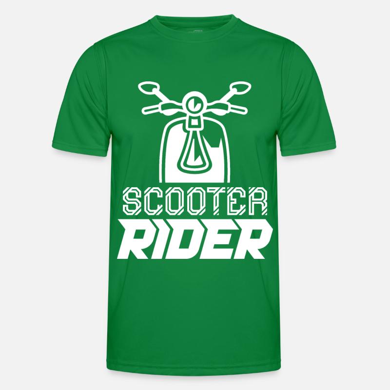 Rollerfahrer Fahren Motorroller Roller Moped Männer Funktions-T-Shirt