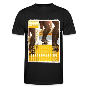 Skateboarding Skate Skater Skateboard Sk8 Vintage - Männer Funktions-T-Shirt - Schwarz - Vorne - AI Model Male 178 dark (178cm)