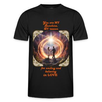 You are my sun Happy holidays - Men's Functional T-Shirt - black - Front - AI Model Male 178 dark (178cm)