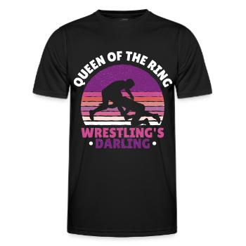 Entraîneur de lutte, lutteur, grappling, arts martiaux - T-shirt sport Homme - noir - Devant - AI Model Male 178 dark (178cm)