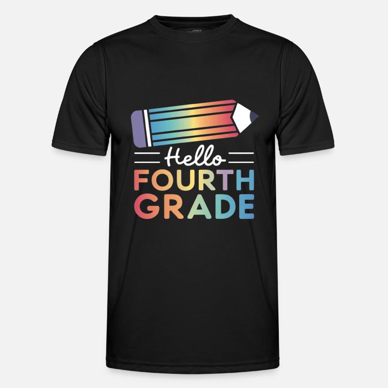 Hello Fourth Grade - Men's Functional T-Shirt - black
