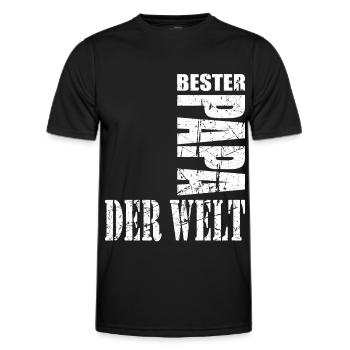 Bester Papa der Welt - Männer Funktions-T-Shirt - Schwarz - Vorne - AI Model Male 178 dark (178cm)