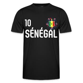 Senegalesische Nationalmannschaft - Männer Funktions-T-Shirt - Schwarz - Vorne - AI Model Male 178 dark (178cm)
