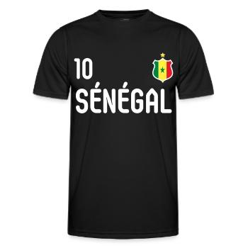 Senegalesische Nationalmannschaft - Männer Funktions-T-Shirt - Schwarz - Vorne - AI Model Male 178 dark (178cm)