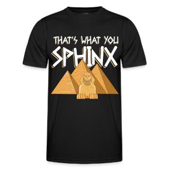 That's What You Sphinx - Männer Funktions-T-Shirt - Schwarz - Vorne - AI Model Male 178 dark (178cm)