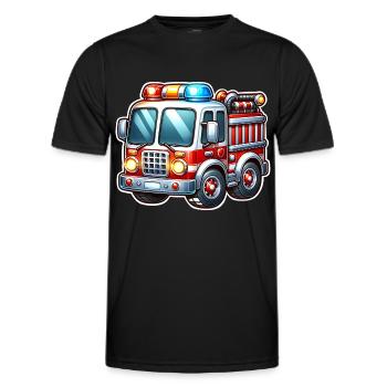 Fire brigade - Men's Functional T-Shirt - black - Front - AI Model Male 178 dark (178cm)
