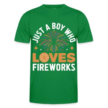 Pyrotechnie Feux d’artifice Pyrotechnie - T-shirt sport Homme - vert - Devant - AI Model Male 178 dark (178cm)