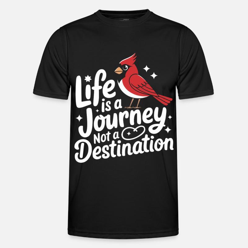 Kardinal Rotkardinal Vogel Roter Kardinal - Männer Funktions-T-Shirt - Schwarz