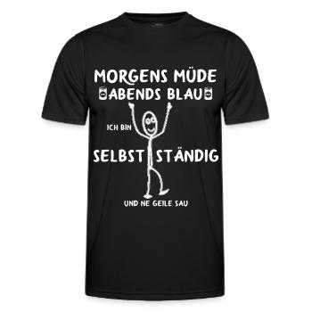 Selbstständig Unternehmer Unternehmensgründung - Männer Funktions-T-Shirt - Schwarz - Vorne - AI Model Male 178 dark (178cm)