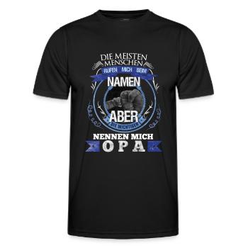 Die wichtigen nennen mich Opa - Männer Funktions-T-Shirt - Schwarz - Vorne - AI Model Male 178 dark (178cm)