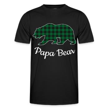 Papa Bear - Männer Funktions-T-Shirt - Schwarz - Vorne - AI Model Male 178 dark (178cm)
