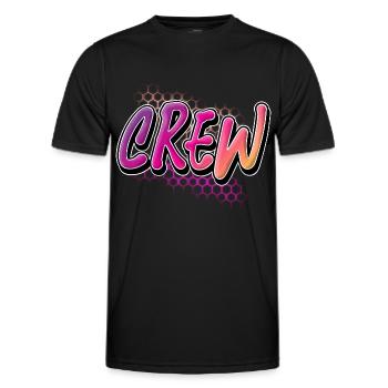 Crew - Männer Funktions-T-Shirt - Schwarz - Vorne - AI Model Male 178 dark (178cm)