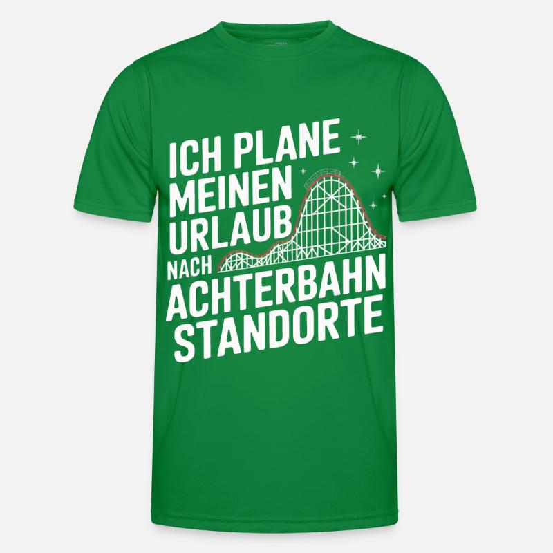 Achterbahn Freizeitpark Roller Coaster Männer Funktions-T-Shirt