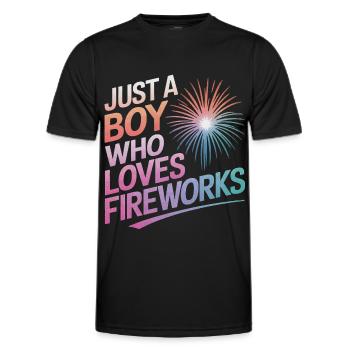 Pyrotechniker Feuerwerk Pyrotechnik - Männer Funktions-T-Shirt - Schwarz - Vorne - AI Model Male 178 dark (178cm)