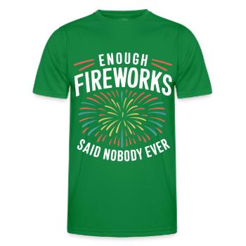 Pyrotechnie Feux d’artifice Pyrotechnie - T-shirt sport Homme - vert - Devant - AI Model Male 178 dark (178cm)