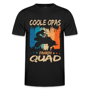 Quad fahren Quadfahrer Spruch als Geschenkidee - Männer Funktions-T-Shirt - Schwarz - Vorne - AI Model Male 178 dark (178cm)