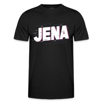 Jena Allemagne Ville Écriture Accueil Amour - T-shirt sport Homme - noir - Devant - AI Model Male 178 dark (178cm)