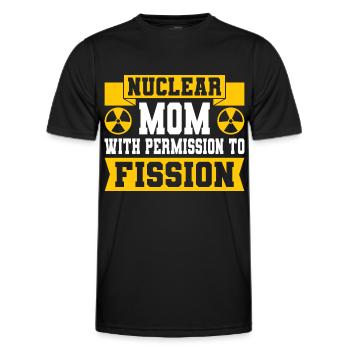 Ingénieur nucléaire Technologie nucléaire Énergie nucléaire Maman - T-shirt sport Homme - noir - Devant - AI Model Male 178 dark (178cm)