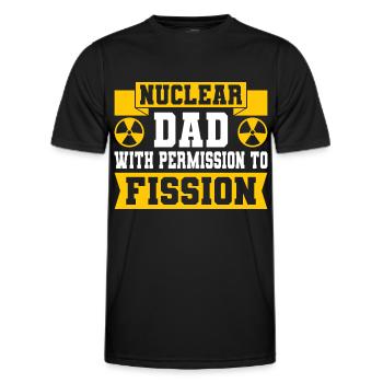 Ingénieur nucléaire Technologie nucléaire Père en énergie nucléaire - T-shirt sport Homme - noir - Devant - AI Model Male 178 dark (178cm)