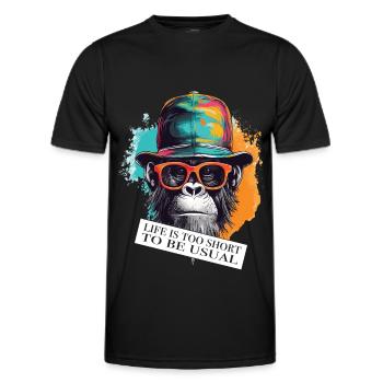 Gorilla zweideutiger Spruch und Einstellung - Männer Funktions-T-Shirt - Schwarz - Vorne - AI Model Male 178 dark (178cm)