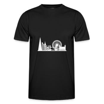 London Skyline - Männer Funktions-T-Shirt - Schwarz - Vorne - AI Model Male 178 dark (178cm)
