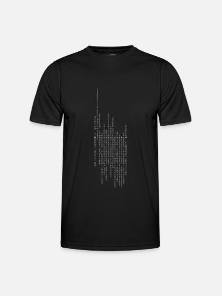 Mönchengladbach vertikal - Männer Funktions-T-Shirt - Schwarz