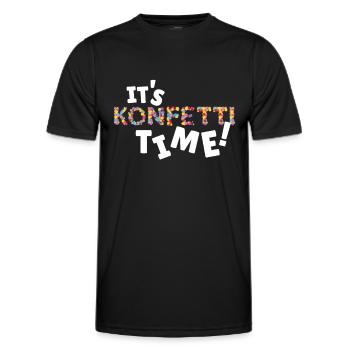Confettis Carnaval Carnaval Carnaval Jeck - T-shirt sport Homme - noir - Devant - AI Model Male 178 dark (178cm)