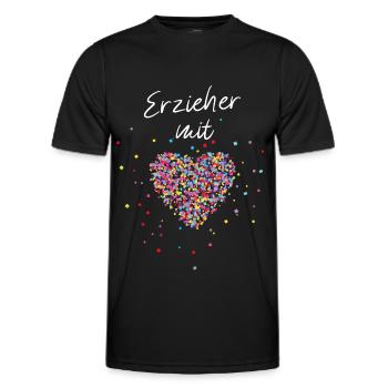 Erzieher Kindergarten Kita Kiga Kindergärtner - Männer Funktions-T-Shirt - Schwarz - Vorne - AI Model Male 178 dark (178cm)