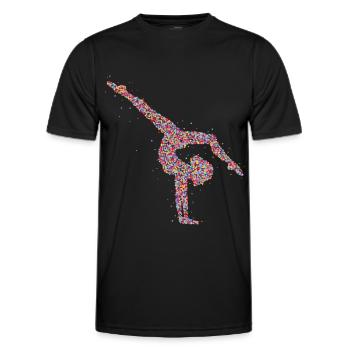 Gymnastics Gymnastics Gymnast - Men's Functional T-Shirt - black - Front - AI Model Male 178 dark (178cm)