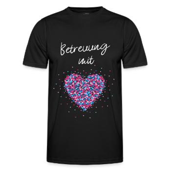 Betreuung mit Herz Herz für Pflegekräfte Geschenk - Männer Funktions-T-Shirt - Schwarz - Vorne - AI Model Male 178 dark (178cm)