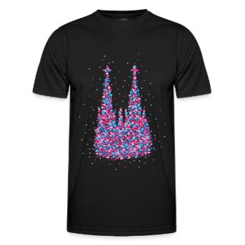 Cathédrale de Cologne Carnaval de Cologne Défilé du Carnaval de Cologne - T-shirt sport Homme - noir - Devant - AI Model Male 178 dark (178cm)