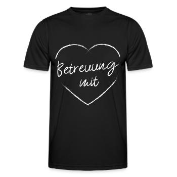 Betreuung mit Herz Pflege Krankenpflege - Männer Funktions-T-Shirt - Schwarz - Vorne - AI Model Male 178 dark (178cm)