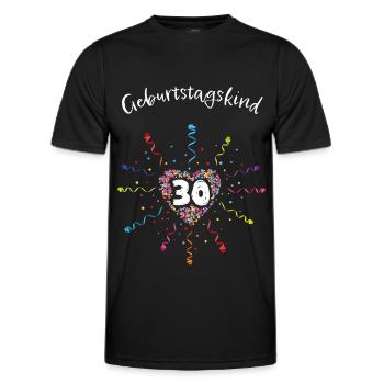 30. Geburtstag Geburtstagskind 30er - Männer Funktions-T-Shirt - Schwarz - Vorne - AI Model Male 178 dark (178cm)