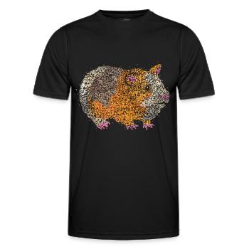 Cochon d’Inde Cochon - T-shirt sport Homme - noir - Devant - AI Model Male 178 dark (178cm)