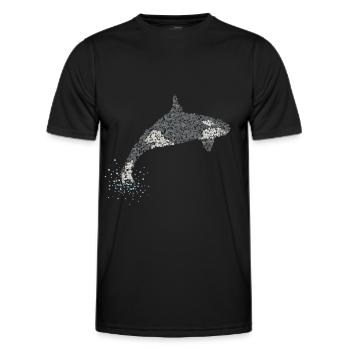 Orca Orca Killer Whale Killer Whales - Men's Functional T-Shirt - black - Front - AI Model Male 178 dark (178cm)