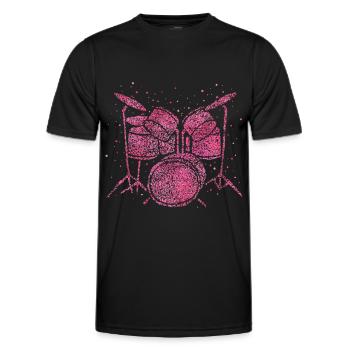 Batterie Batteur Batterie - T-shirt sport Homme - noir - Devant - AI Model Male 178 dark (178cm)