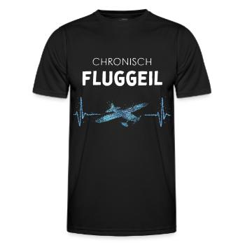Fluggeil Modellflugzeuge Modellfliegen - Männer Funktions-T-Shirt - Schwarz - Vorne - AI Model Male 178 dark (178cm)