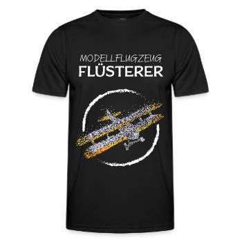 Modellbau Modellbauer Modellflugzeuge - Männer Funktions-T-Shirt - Schwarz - Vorne - AI Model Male 178 dark (178cm)