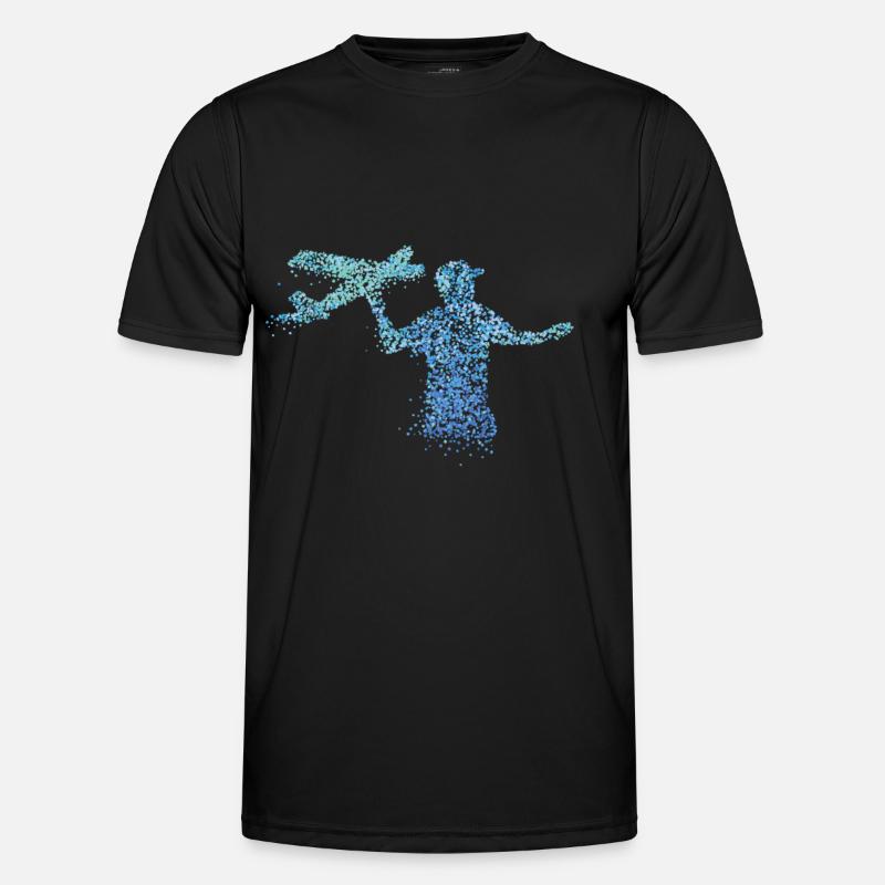 Model Airplane RC Model Aircraft Model Maker - Men's Functional T-Shirt - black