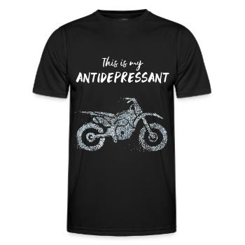 Motorrad Motorradfahrerin Bikerin Biker - Männer Funktions-T-Shirt - Schwarz - Vorne - AI Model Male 178 dark (178cm)