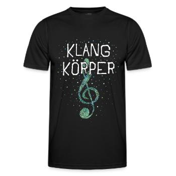 Klangkörper Sänger Sängerin Sopran Chor - Männer Funktions-T-Shirt - Schwarz - Vorne - AI Model Male 178 dark (178cm)