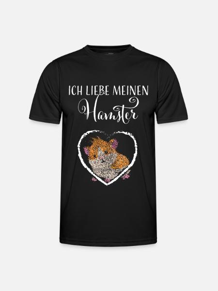 Hamsterliebe Hamster Goldhamster - Männer Funktions-T-Shirt - Schwarz