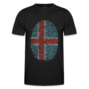 Iceland Icelandic Fingerprint - Men's Functional T-Shirt - black - Front - AI Model Male 178 dark (178cm)