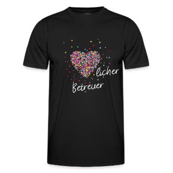 Herzliche Betreuung Herz für Pflegekräfte - Männer Funktions-T-Shirt - Schwarz - Vorne - AI Model Male 178 dark (178cm)