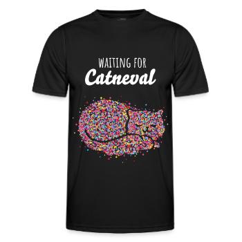 Confetti Cats Cat Costume Replacement Carnival Cologne - Men's Functional T-Shirt - black - Front - AI Model Male 178 dark (178cm)