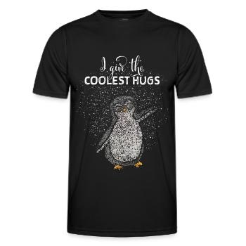 Câlins Chemise Câlins Câlin Pingouins Pingouins - T-shirt sport Homme - noir - Devant - AI Model Male 178 dark (178cm)